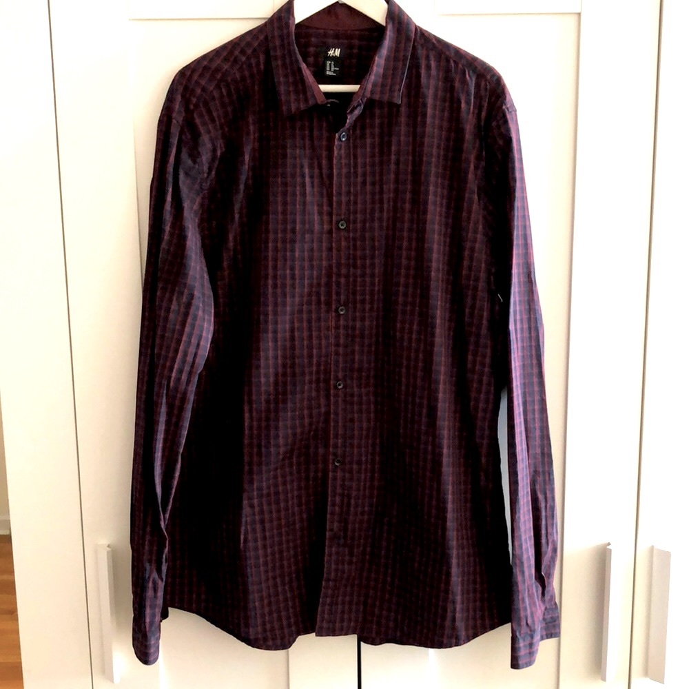H&M Button Down Checkered Shirt